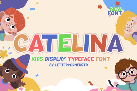 Catelina: A Playful Display Font for Kids and Stories