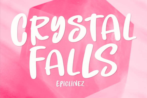 Crystal Falls: A Cute Display Font for Branding
