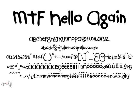 Hello Again: A Bold Display Font for Crafters