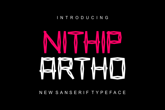 Nithip Artho: A Unique Sans Serif Display Font for Crafters