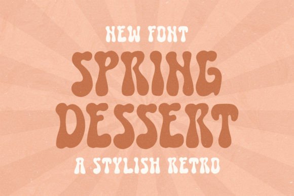 Spring Dessert: A Retro Display Font for Crafters