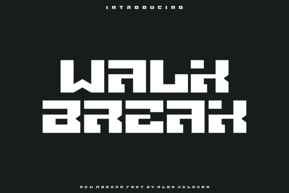 Walk Break: A Modern Display Font for Bold Branding